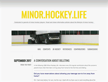 Tablet Screenshot of minorhockeylife.com